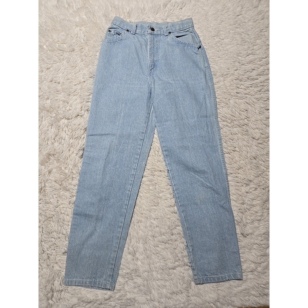 Vintage Sunset Blues Womens‎ 6/7 Sun Bleached Mom Jeans 80s Made In USA Midrise